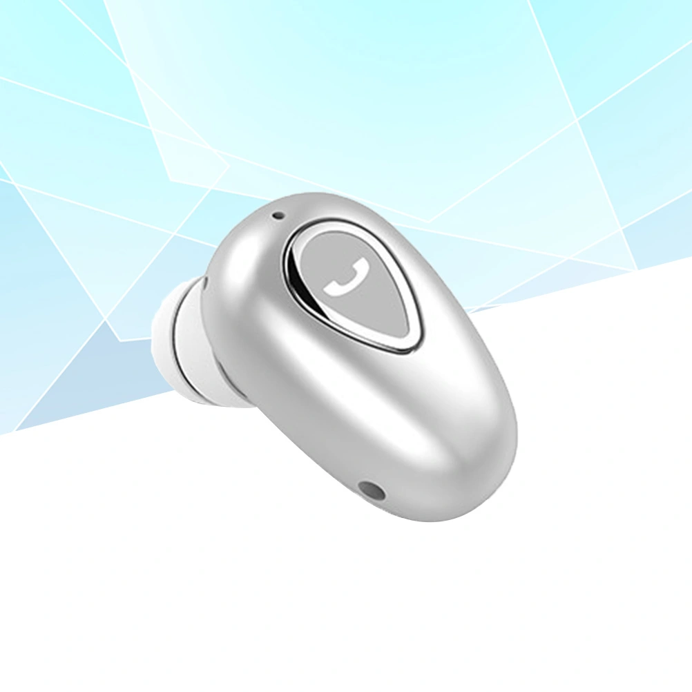 YX01 Single Mini Small Stereo In-Ear Earbuds Wireless Earphone Headset Headphone for Phone Silver