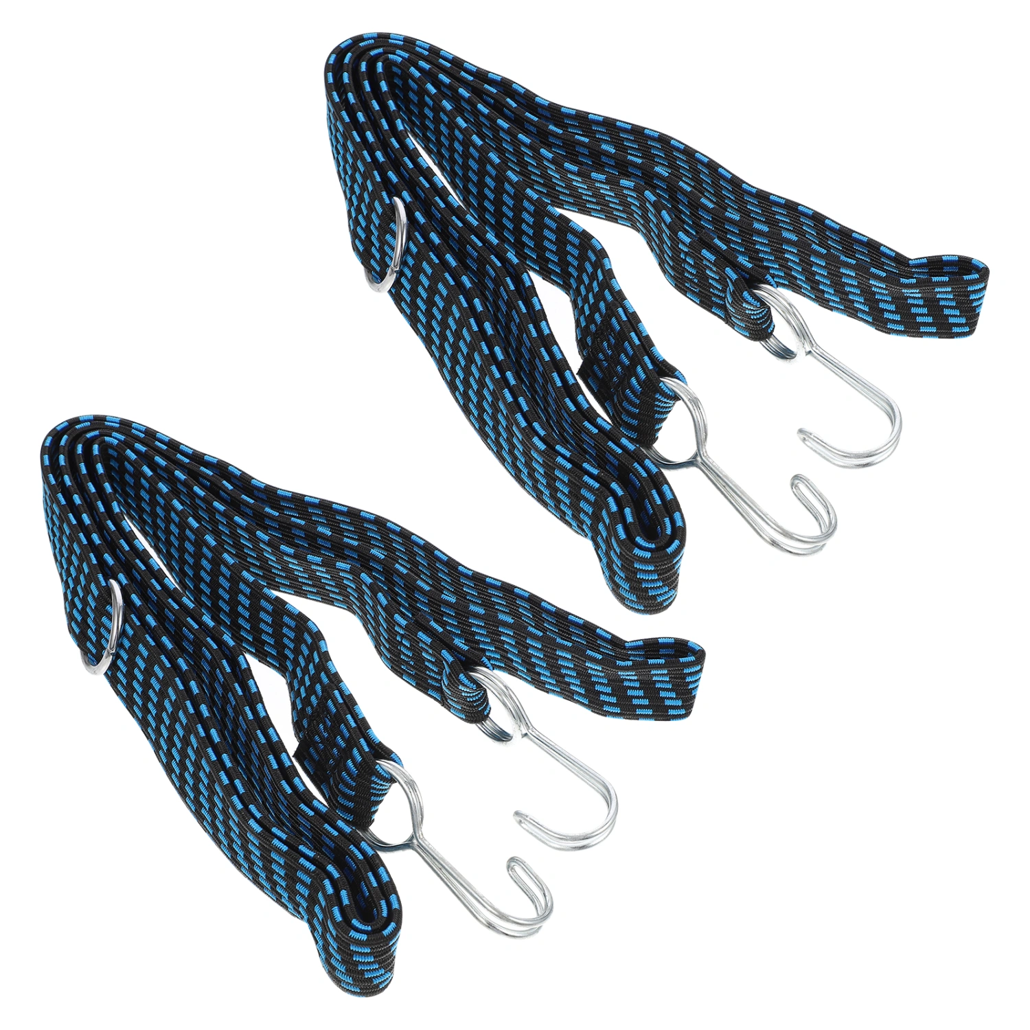 2pcs Bike Luggage Bungee Strap Adjustable Elastic Bungee Cord Straps with Hooks