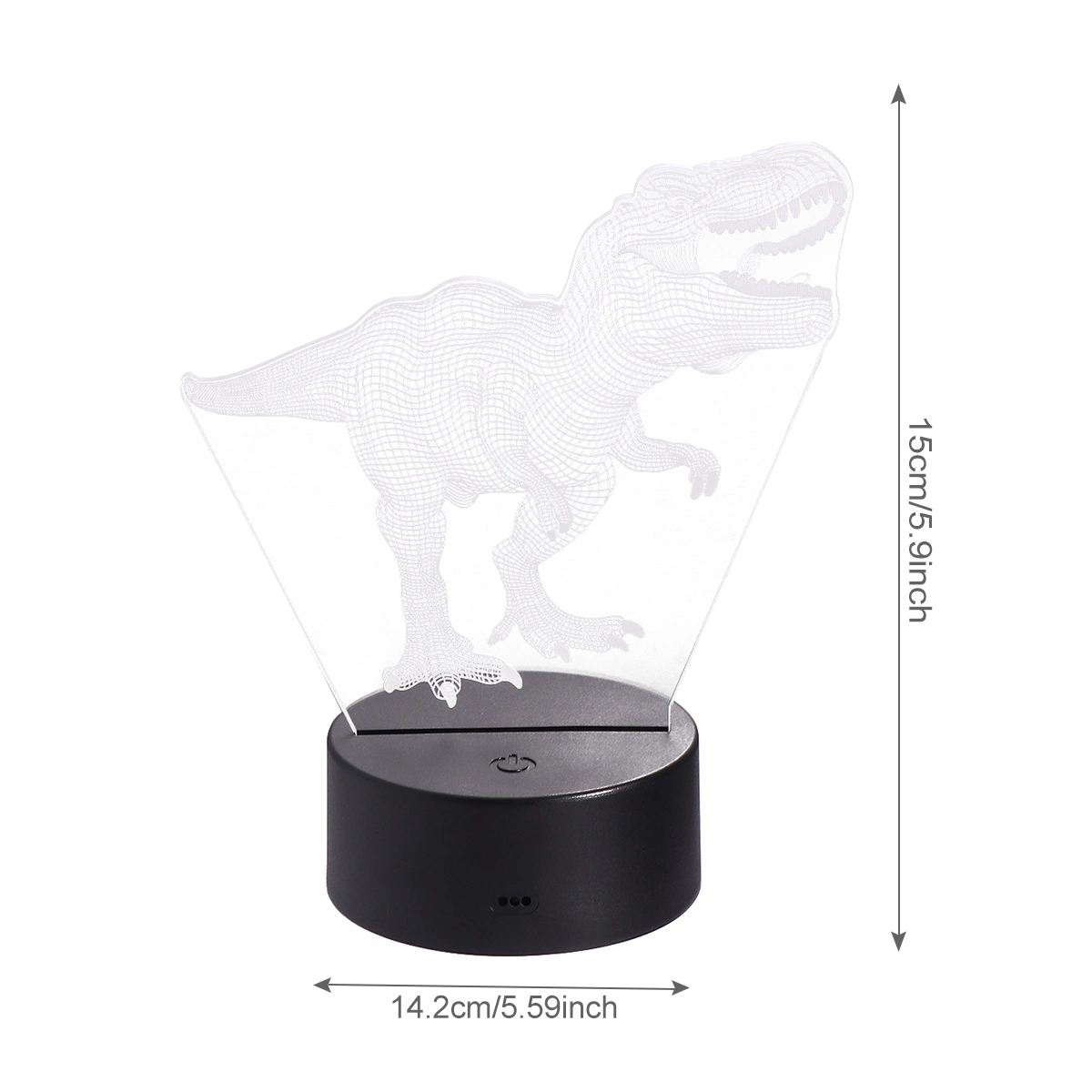 1 Set 3D Dinosaur LED Acrylic Small Night Lamp Modeling Lamp USB