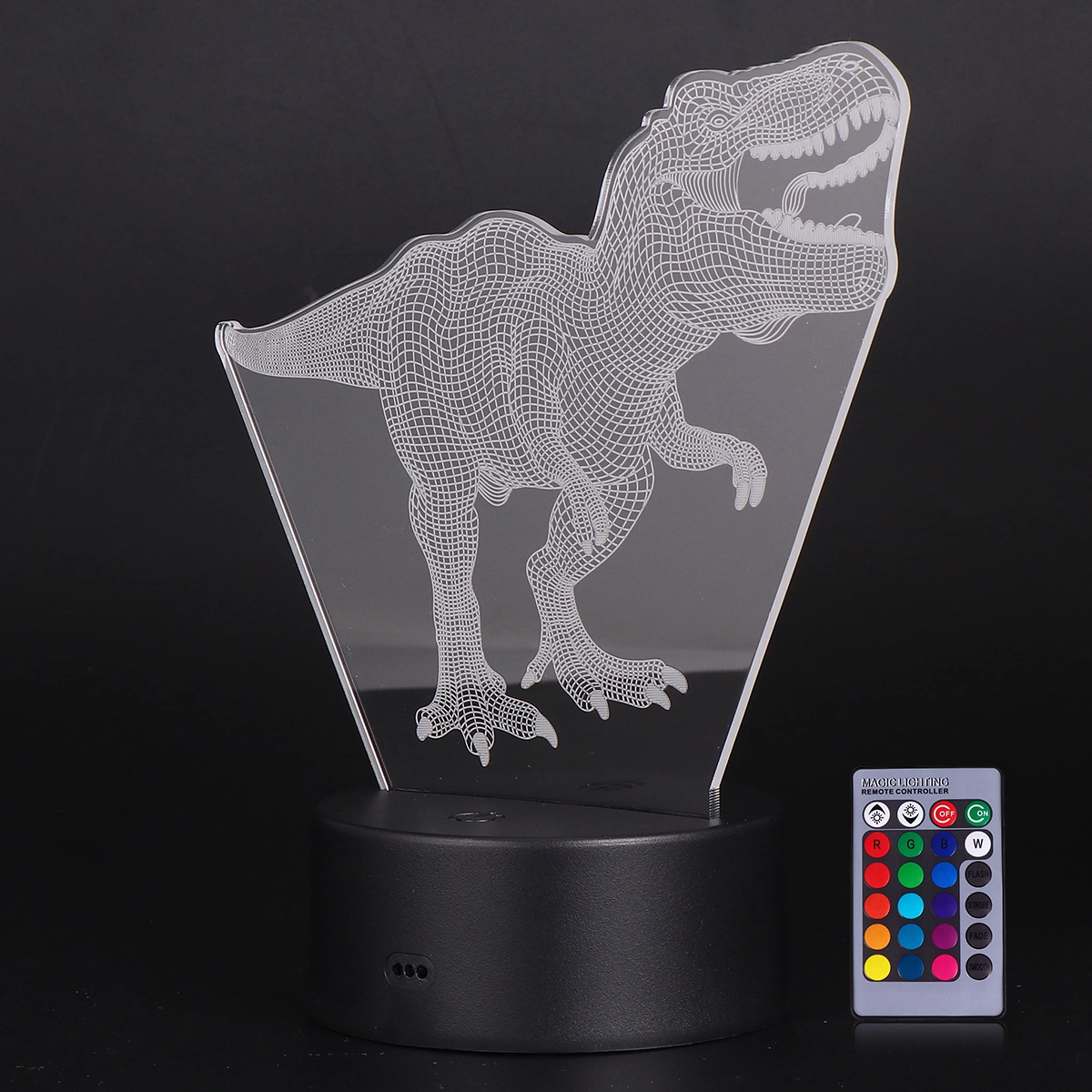 1 Set 3D Dinosaur LED Acrylic Small Night Lamp Modeling Lamp USB