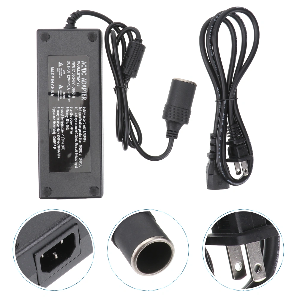 Power Adapter 100-240V to 12V Car Appliance Charger Power Supply US Plug