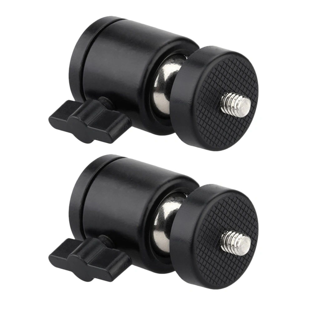 2pcs Hot Shoe Mount Ring Light Mount 1/4 Inch Camera Mount Tripod Ball Head