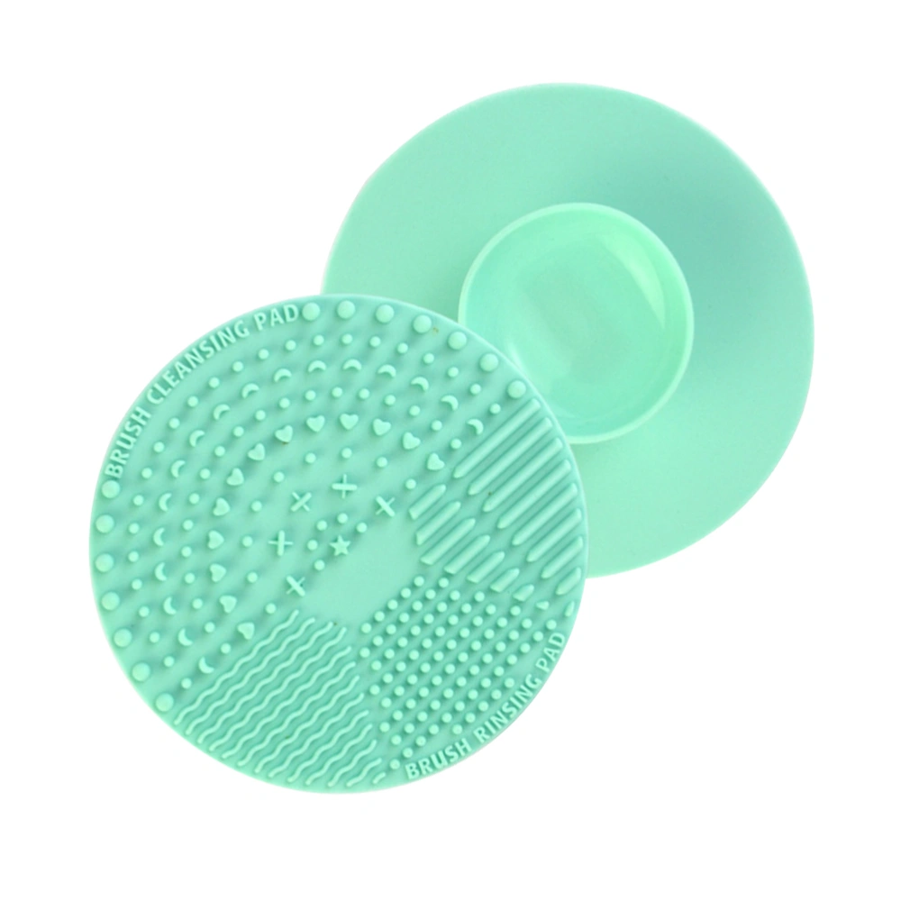 Round Cleaning Tool Makeup Brushes Cleaning Pads Brushes Scrubber Cleaning Pad Light Green