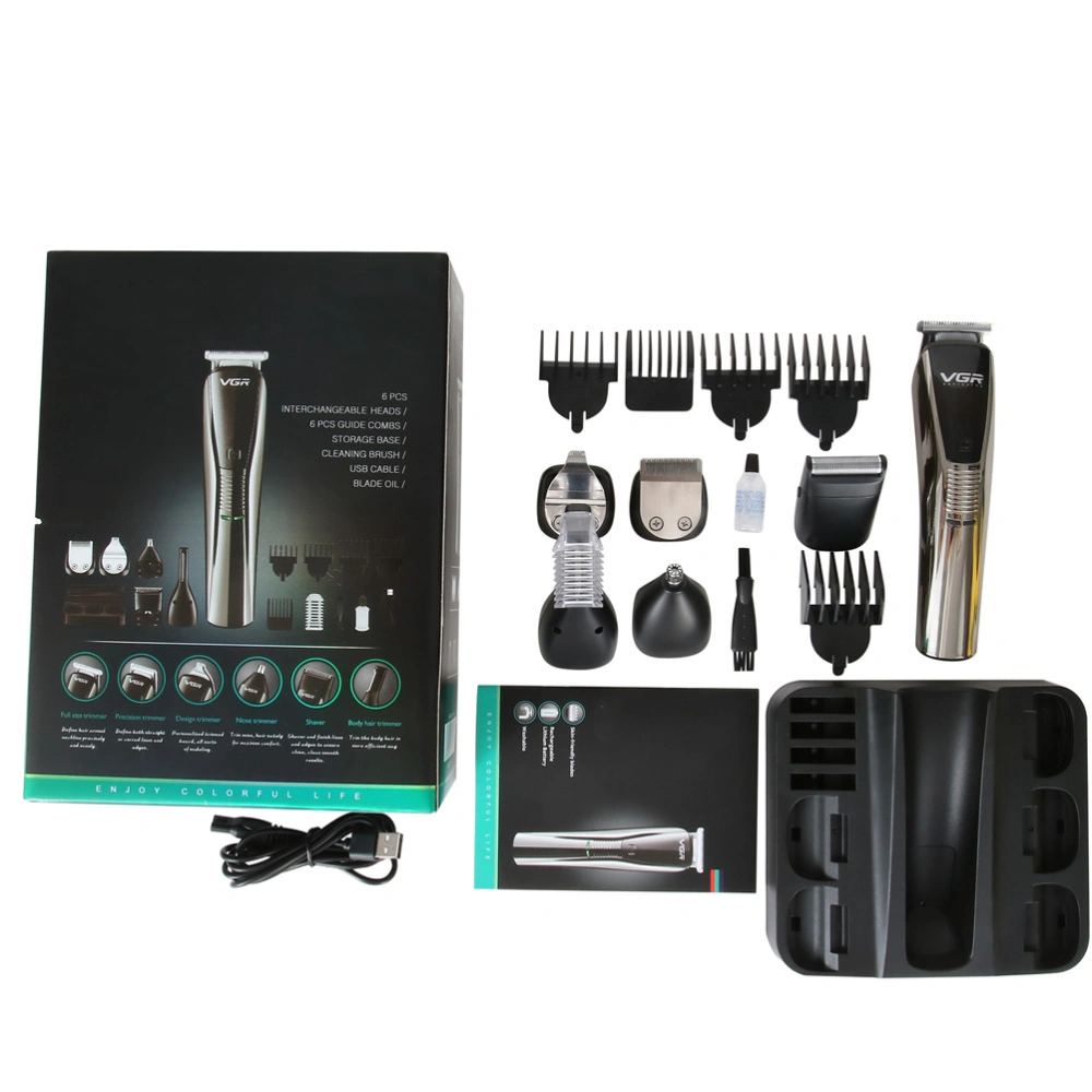 Multifunctional Hair Clipper Men Use Electric Hair Cutter USB Charging Hair Trimmer Black