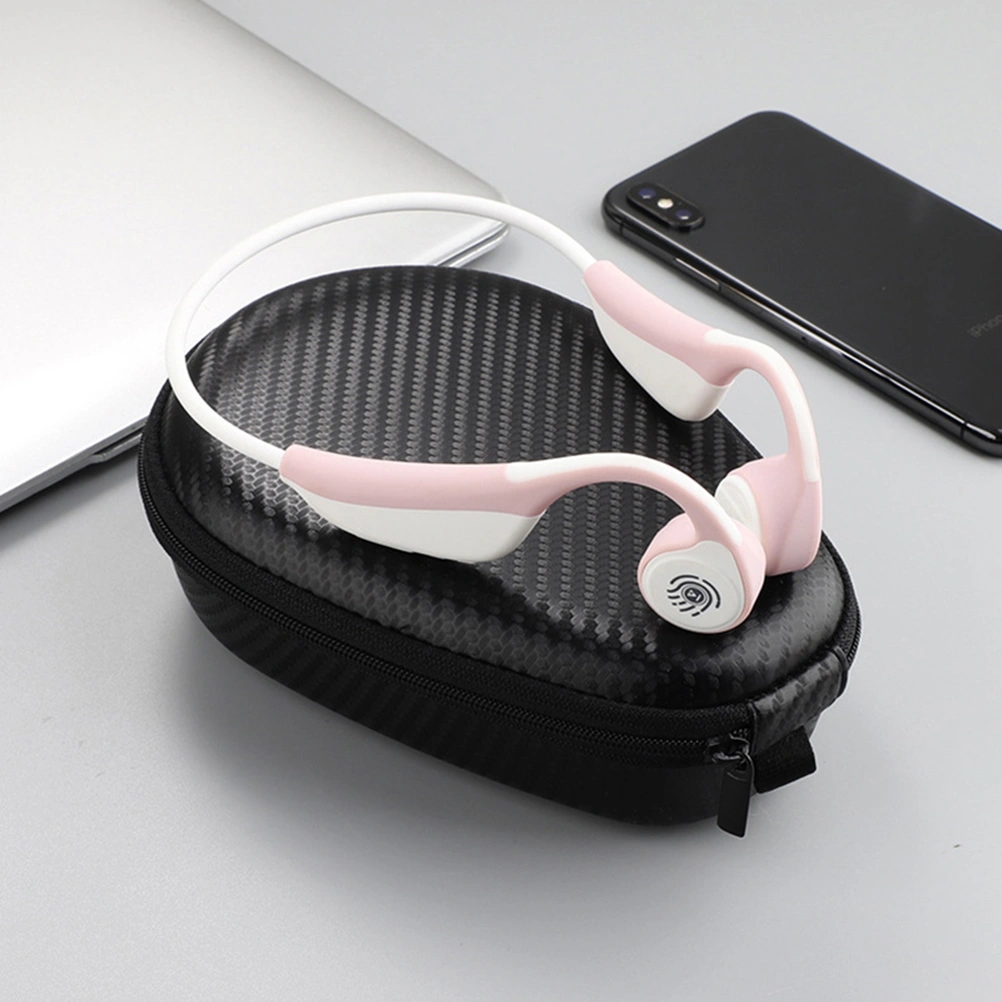 1pc Wireless Headset Earphone Storage Bag Headset Case Bag Headphone Carrying Case Compatible for AfterShokz Black