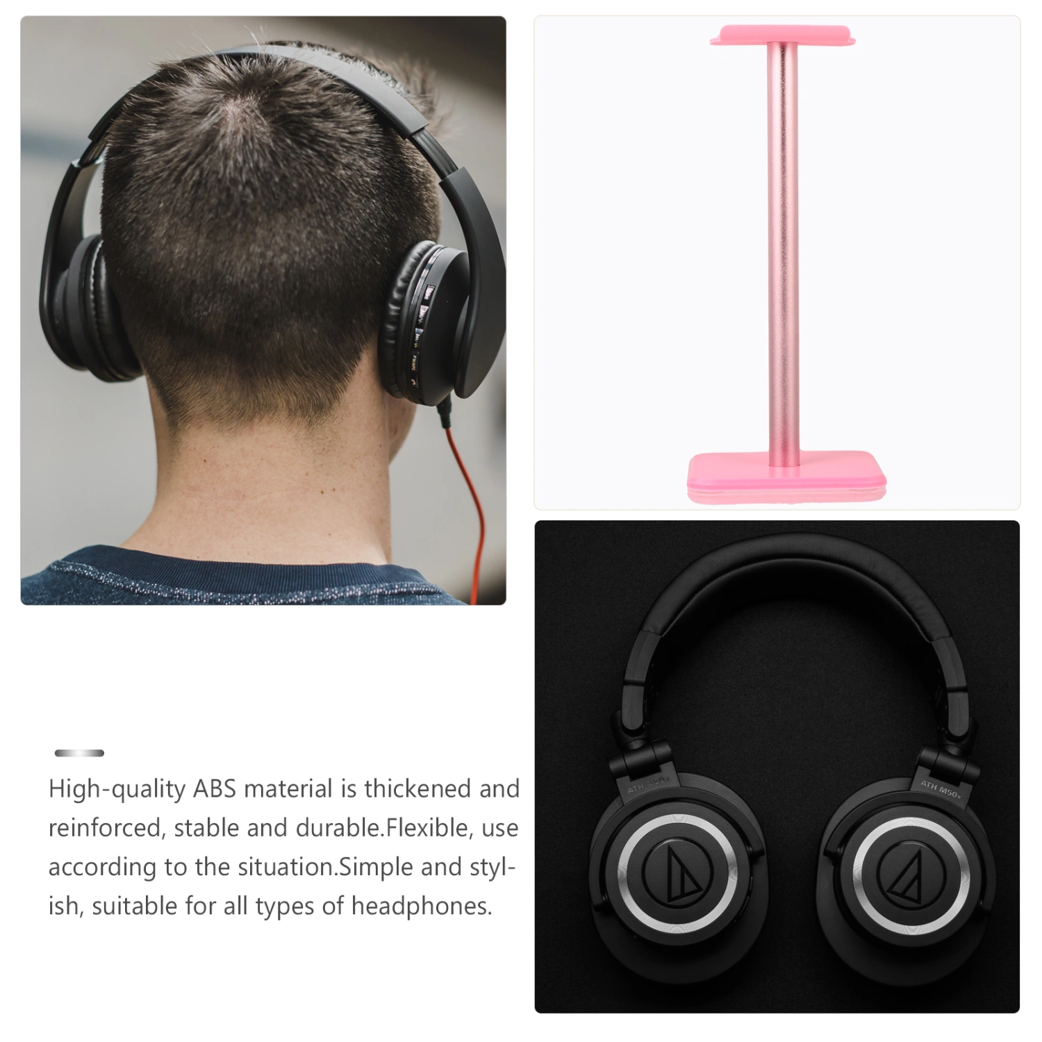 1pc Headphone Stand Gaming Headset Holder Stand Anti-slip Display Rack