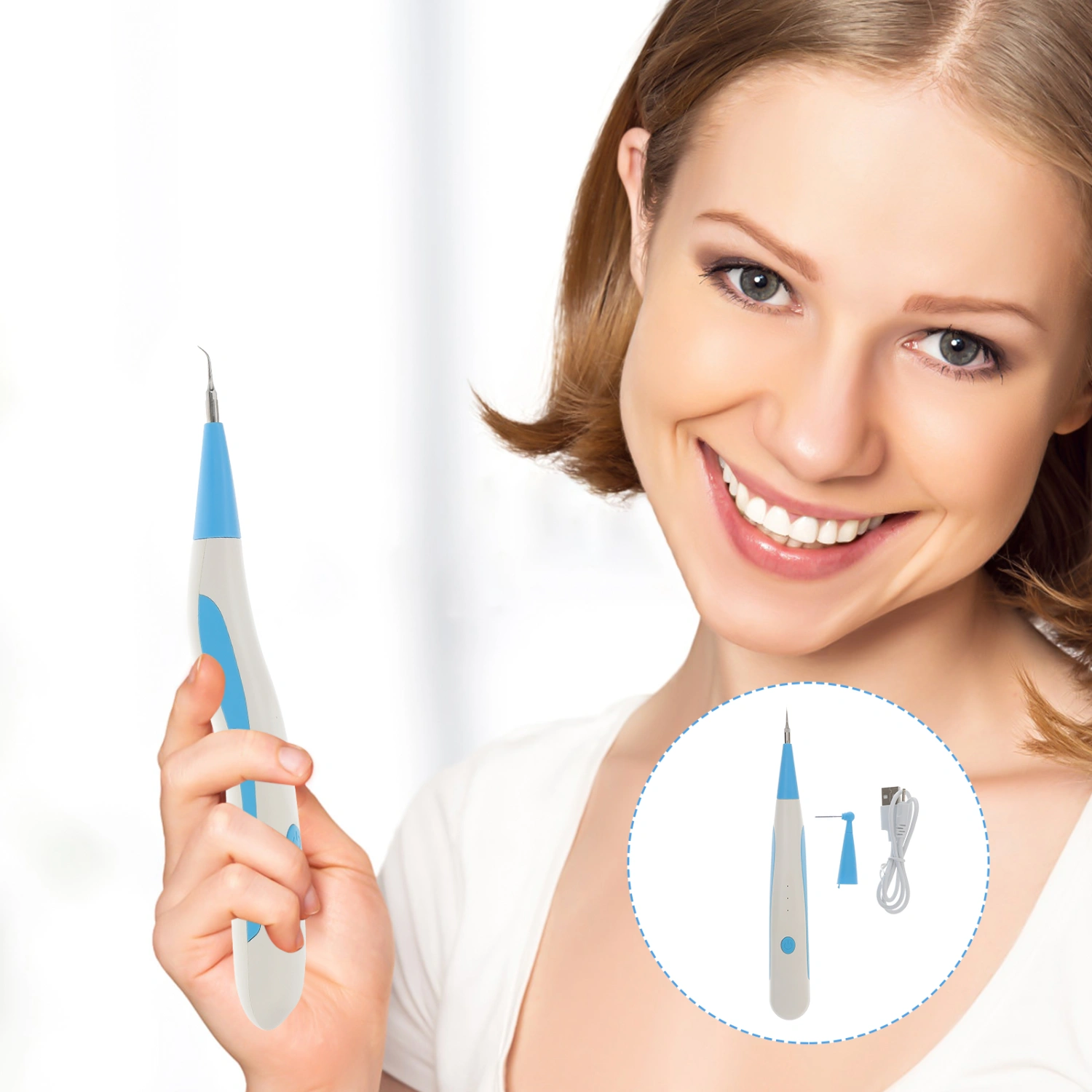 1 Set Dental Calculus Cleaner Plaque Remover Electric Tooth Cleaner Tartar Remover