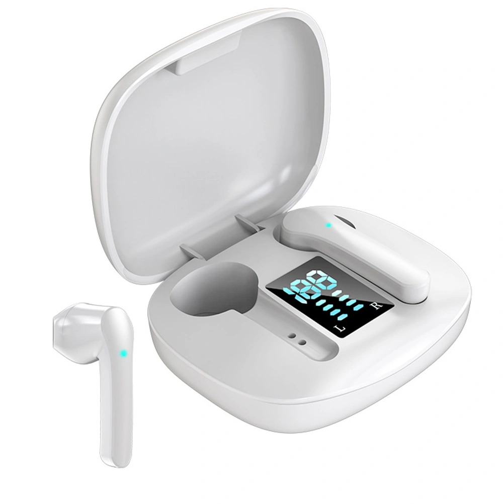 1 Set Wireless Earbuds Half In-ear Headset Intelligent Earbuds with Ear Caps