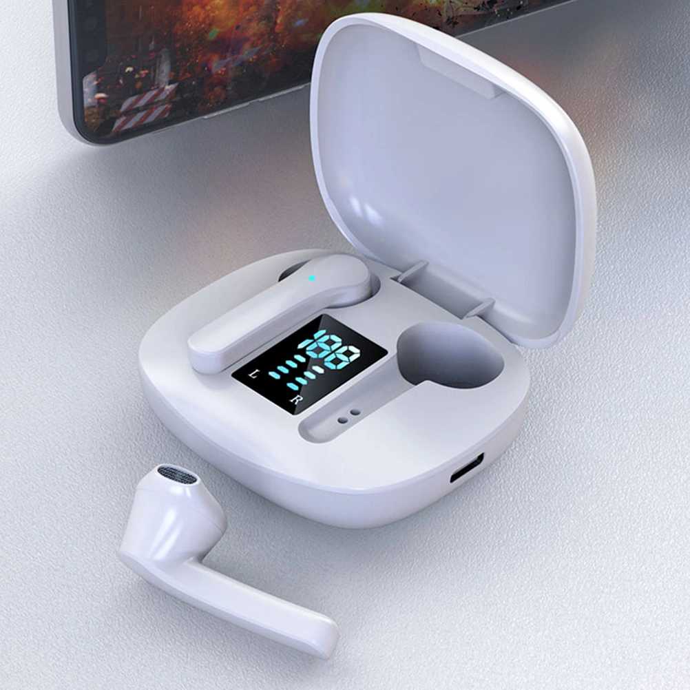 1 Set Wireless Earbuds Half In-ear Headset Intelligent Earbuds with Ear Caps