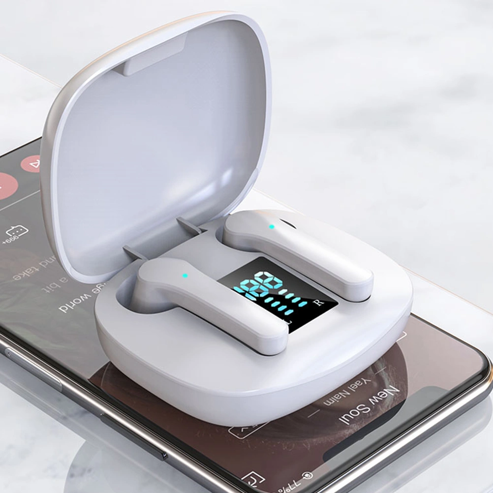 1 Set Wireless Earbuds Half In-ear Headset Intelligent Earbuds with Ear Caps