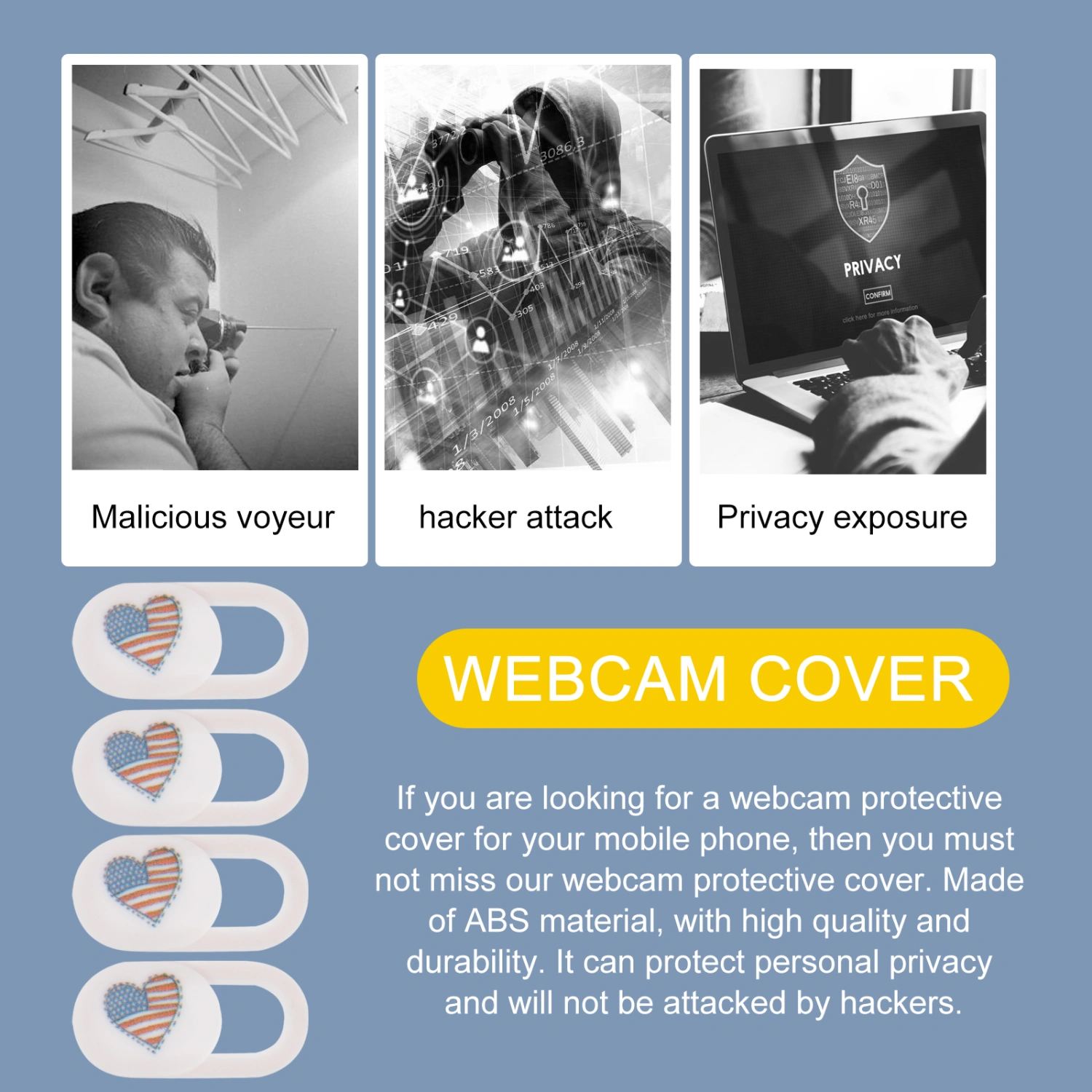 4pcs Webcam Covers Privacy Protection Covers Laptop Camera Slide Blocker