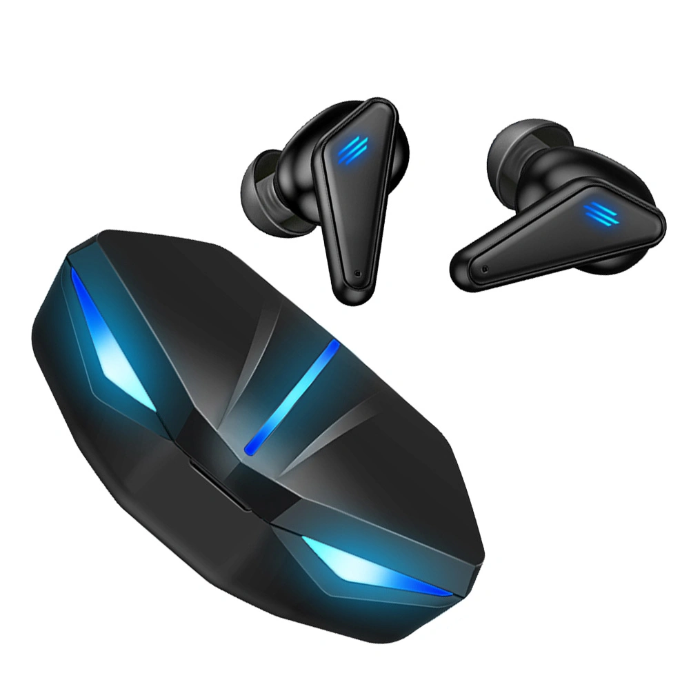 1Set Wireless Game Headset Professional Gaming Headphone Luminous Earbud Black