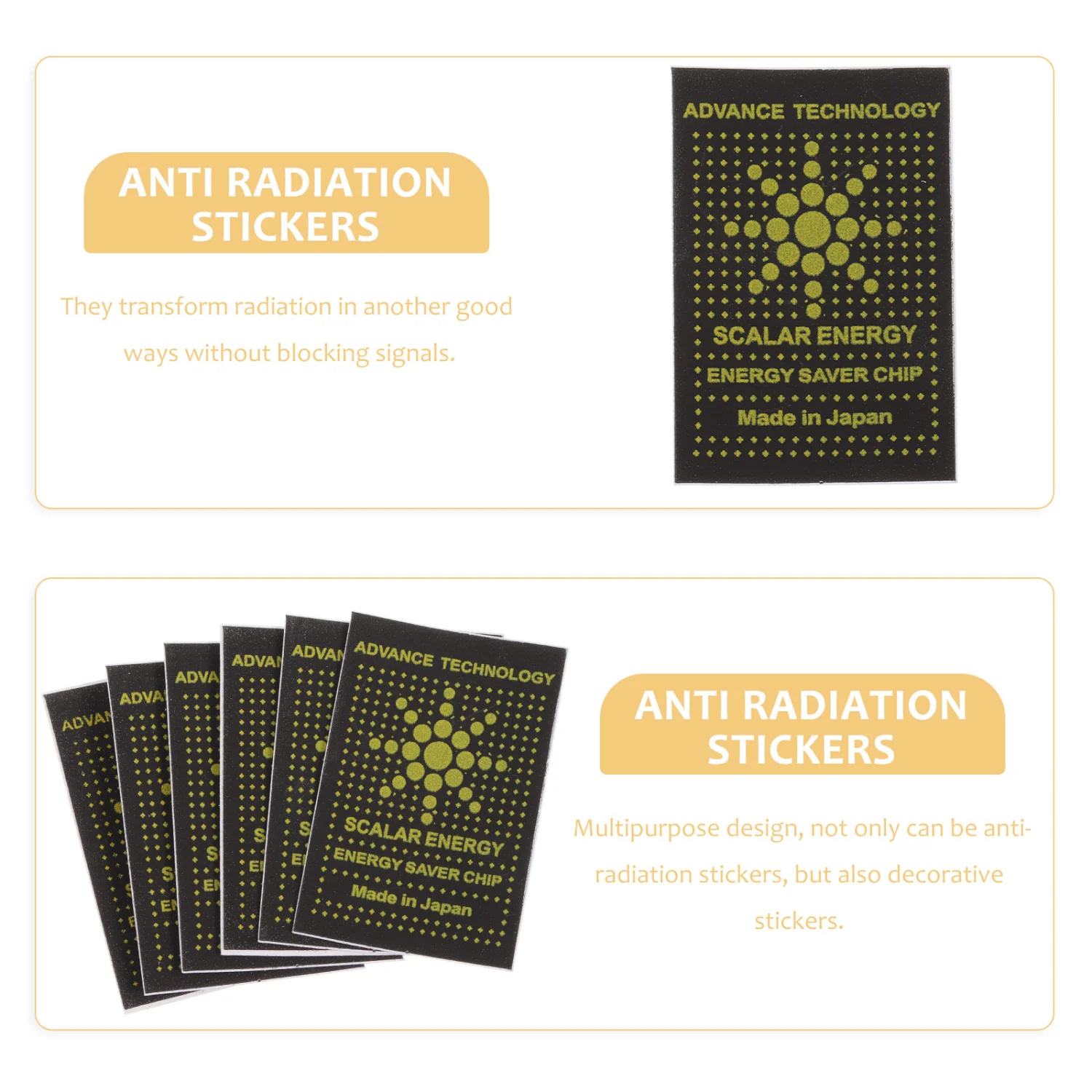 6Pcs Anti Radiation Phone Sticker Anti EMF Radiation Shield Blocker for Computer