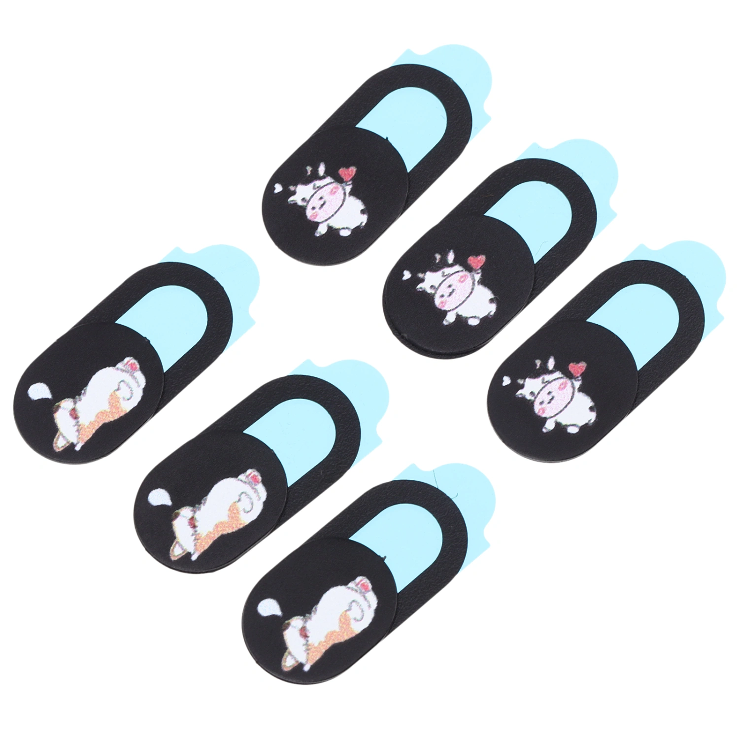 6pcs Cartoon Privacy Protectors Webcam Covers Practical Camera Phone Covers