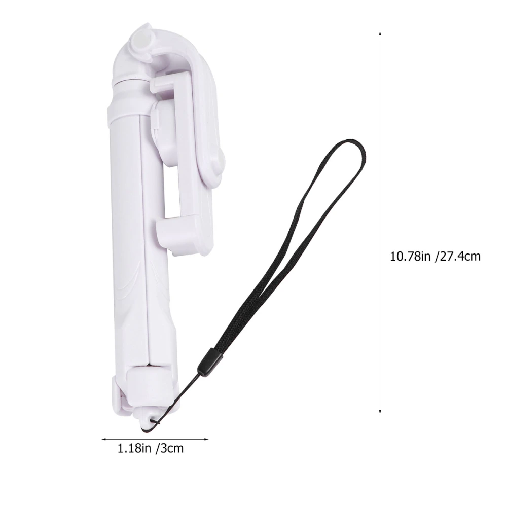 Multipurpose Telescopic Selfie Rod Phone Tripod Wireless Portable Selfie Stick Tripod Phone Holder Clip Stand (White)