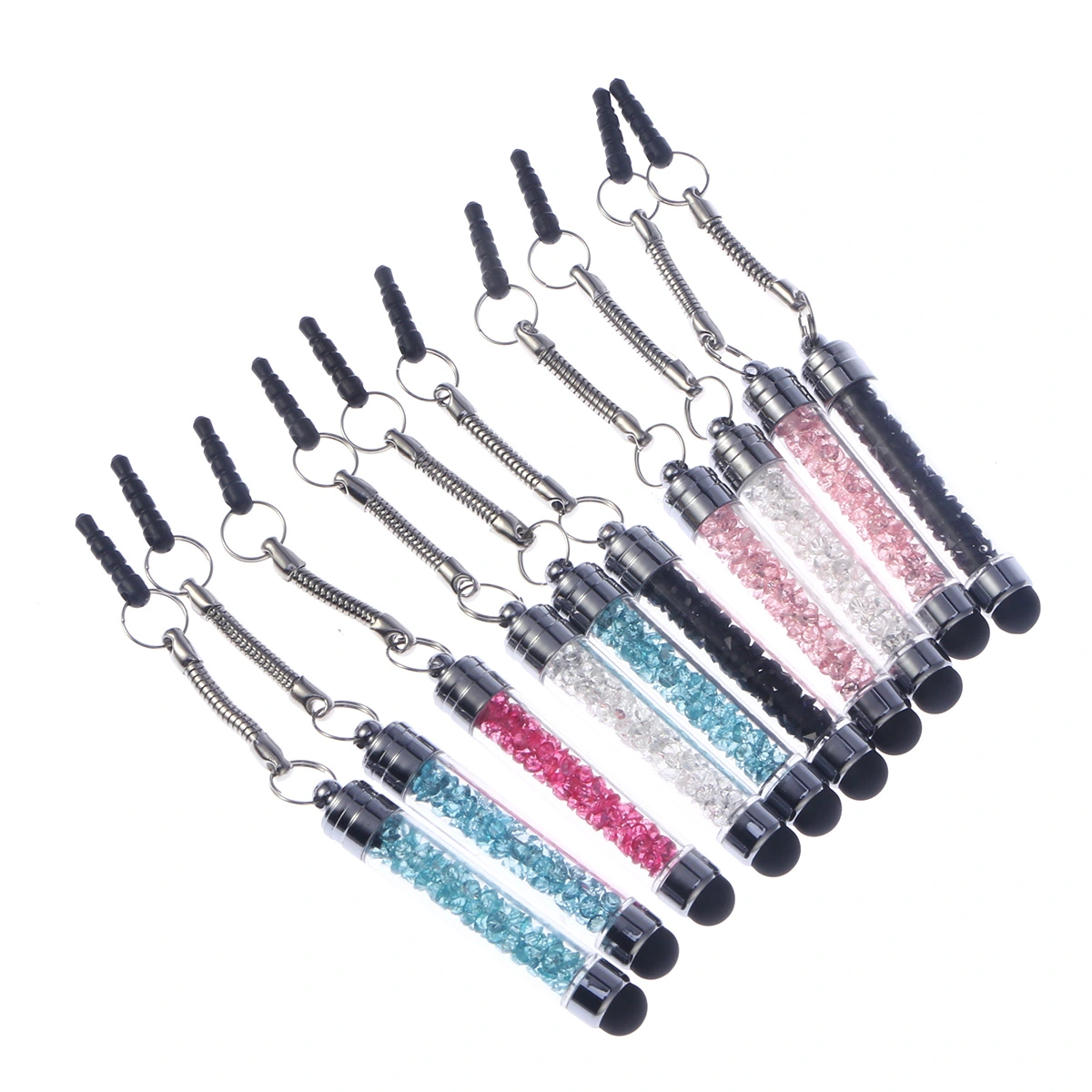5PCS Capacitive Rhinestone Crystal Pens Touch Pen for Phone Tablets (Assorted Color)