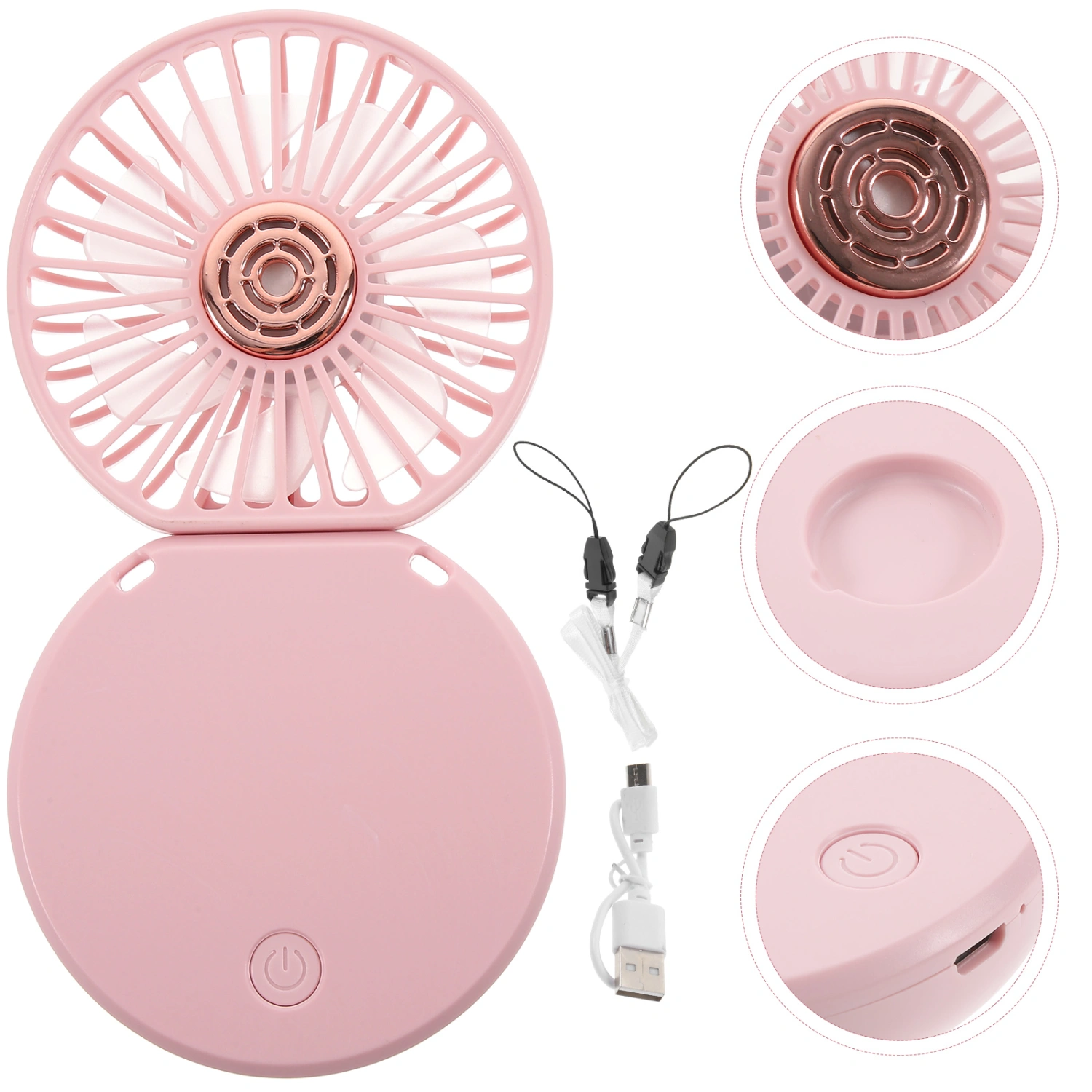 Neck Hanging Fan Rechargeable Handheld Fan Folding Desktop Fan Small Personal Fan