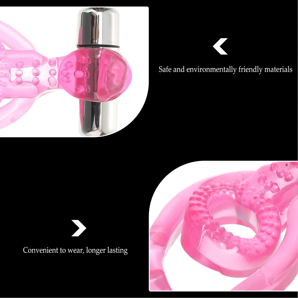 Couple Sex Toy Penis Ring Silicone Vibrating Massager Men Delay Lock Ring