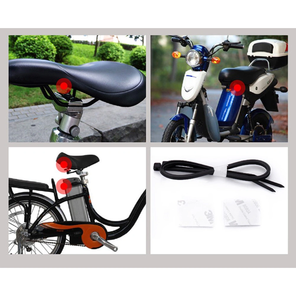 Universal Bike Motorcycle Electric Car Vehicle Security Anti Lost Remind Vibration Warning Alarm Sensor (Black)