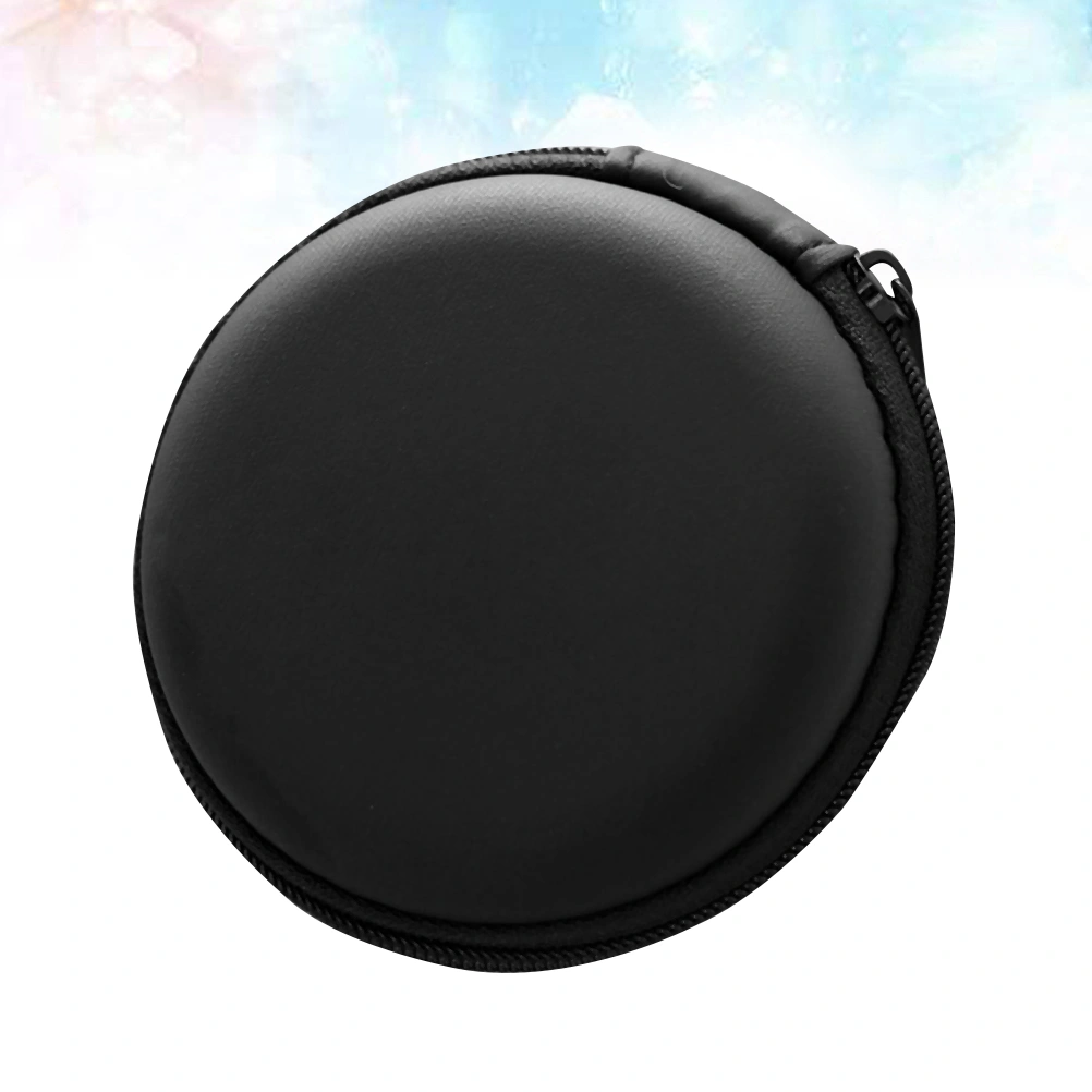 Portable Case For Headphones USB Earphone Case Zipper Protect Pouch Container Cable Earbuds Bag Box Organizer Coin Purse Black