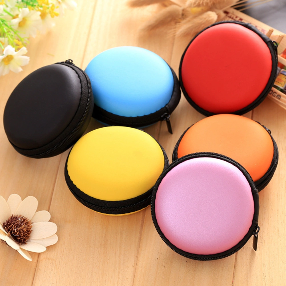 Portable Case For Headphones USB Earphone Case Zipper Protect Pouch Container Cable Earbuds Bag Box Organizer Coin Purse Black