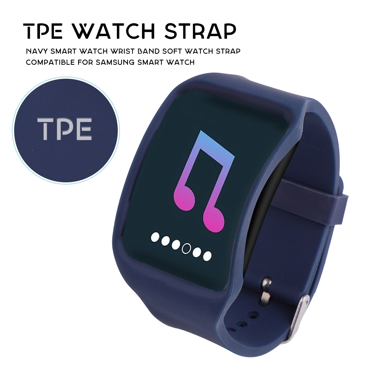 Navy Smart Watch Wrist Band Watch Strap Compatible for Smart Watch