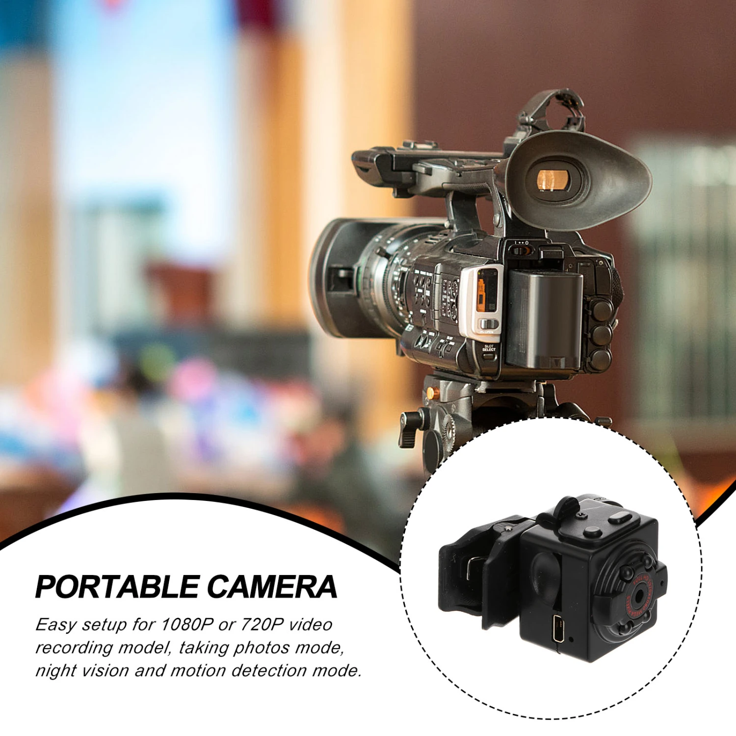 SQ8 Mini Camera Portable Video Recorder 1080P Camera Motion Detection Outdoor Indoor Security Surveillance Camera for Home and Office