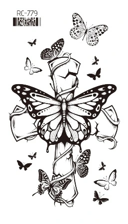 20 pcs Butterfly Temporary Tattoos Decorative Tattoos Stickers Women Temporary Tattoos