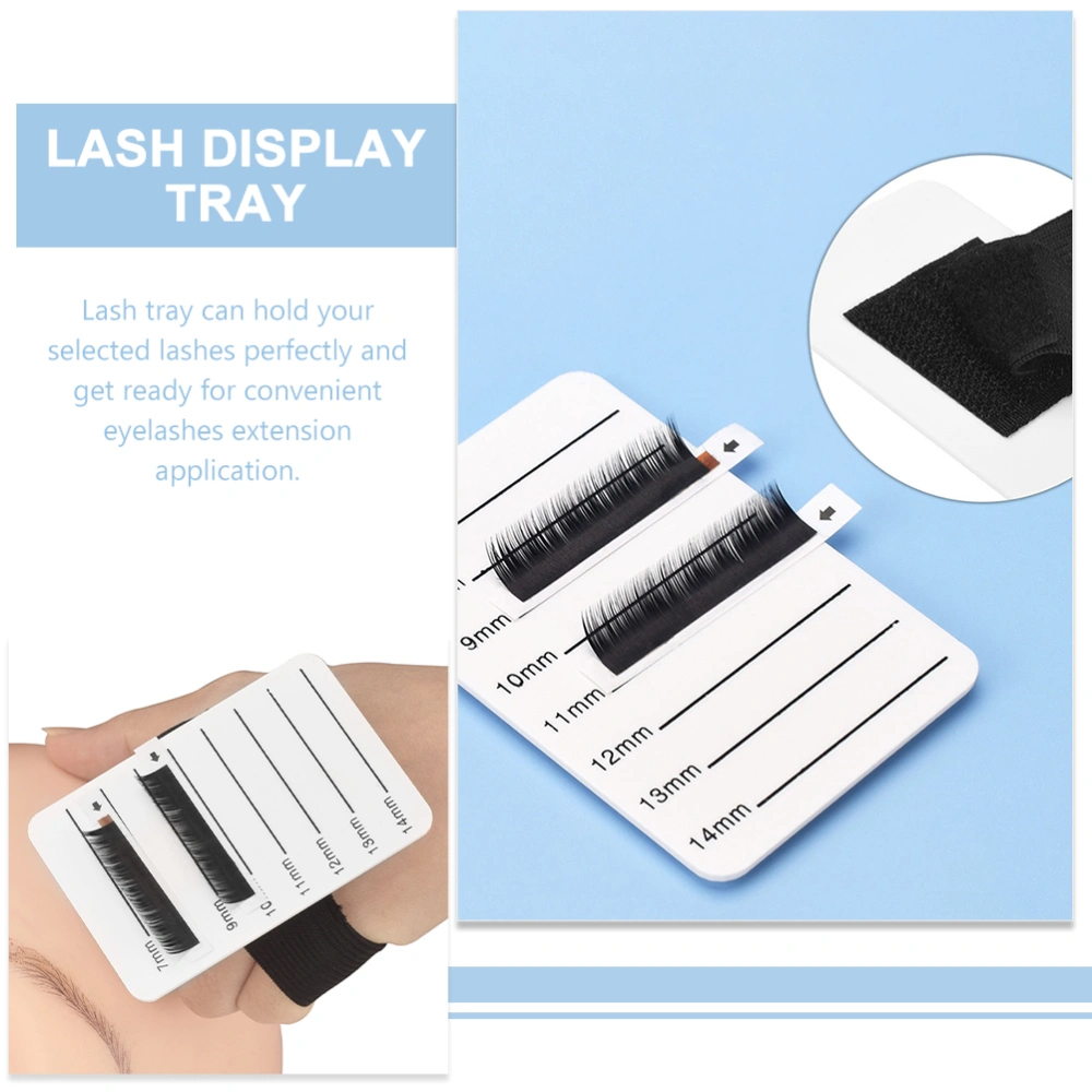 Lash Tray Acrylic Lash Holder Tray Eyelash Storage Board Lash Extension Display Tool(7-14mm)