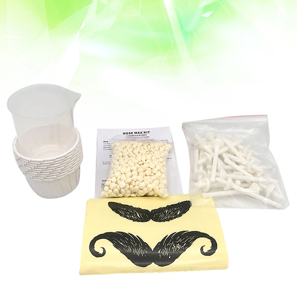 Professional Solid Wax Beans Wax Stick Paper Cup and Measuring Cup Set for Nose Hair Removal