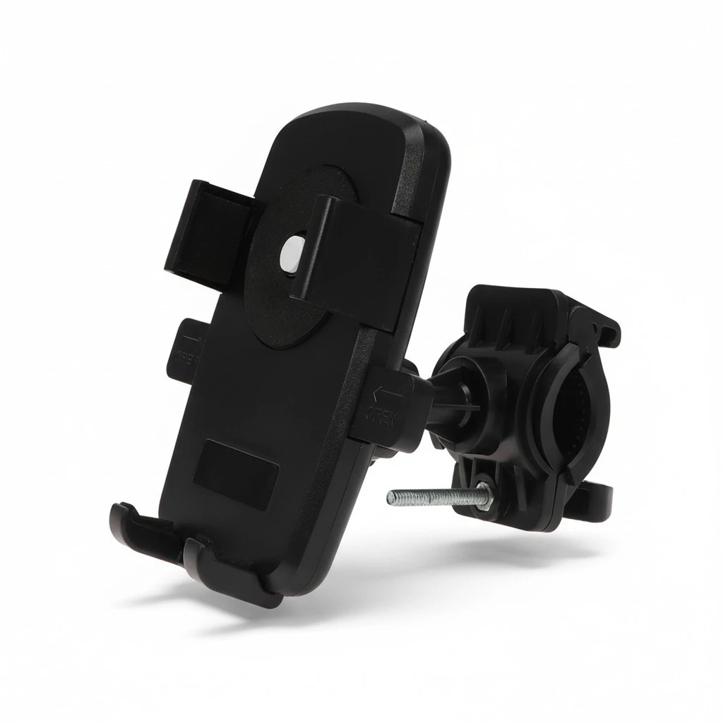1PC Phone Holder GPS Navigation Support Bracket Fixed Frame for Bike Motorcycle (Black)