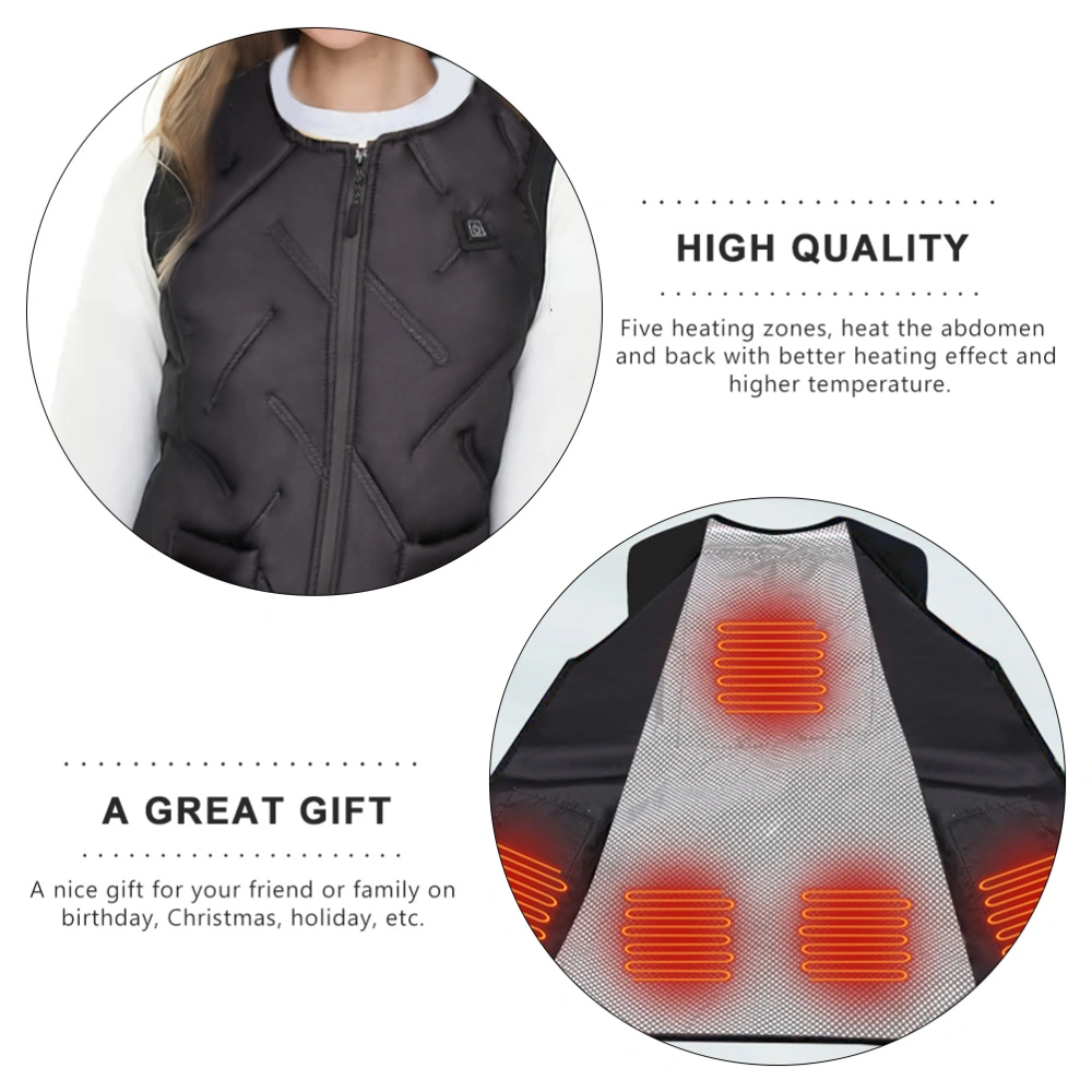 USB Electric Heated Vest Adjustable Outdoor Winter Cold Days Warm Clothes