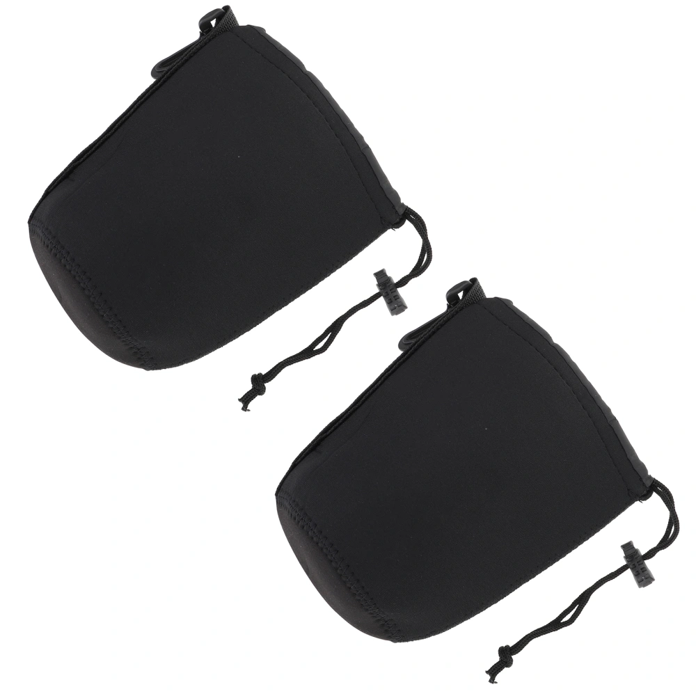 2PCS SLR Camera Lens Pouch for DSLR Camera Lens Neoprene Lens Container Size S