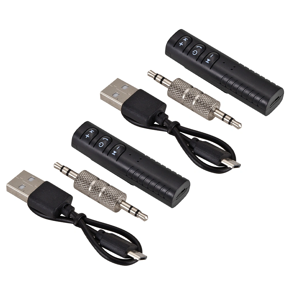2 Sets Professional Wireless Receptor Car Mounted Audio Adapter for Computer