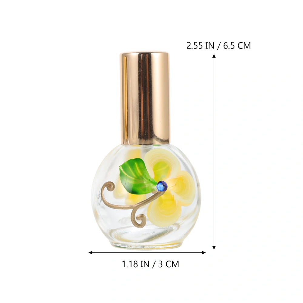 2pcs Spray Perfume Bottles Refillable Round Glass Essential Oil Atomizer