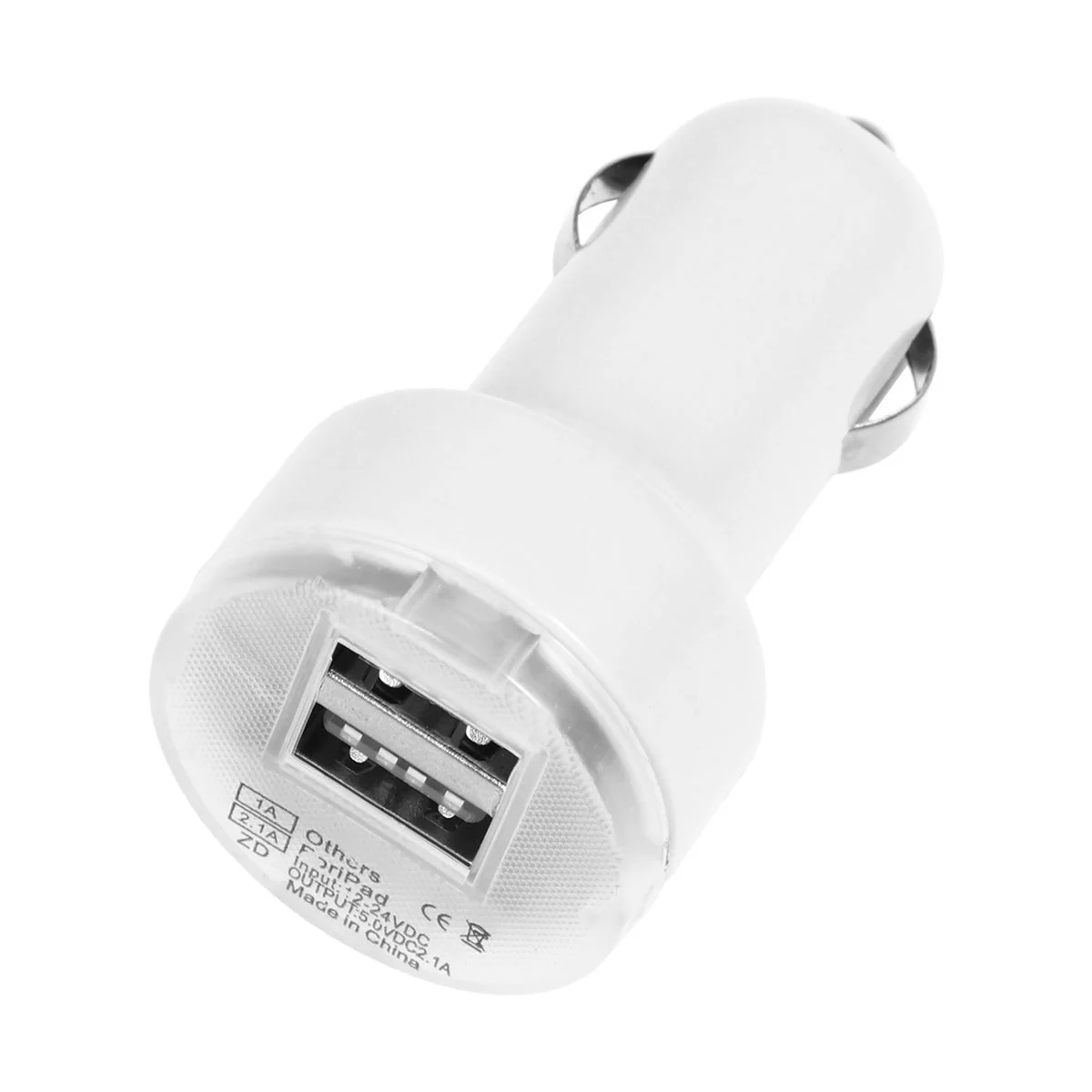 Car USB Charger 2.1A Mobile Phone Tablet Charger 2 Port USB Fast Charger (White)