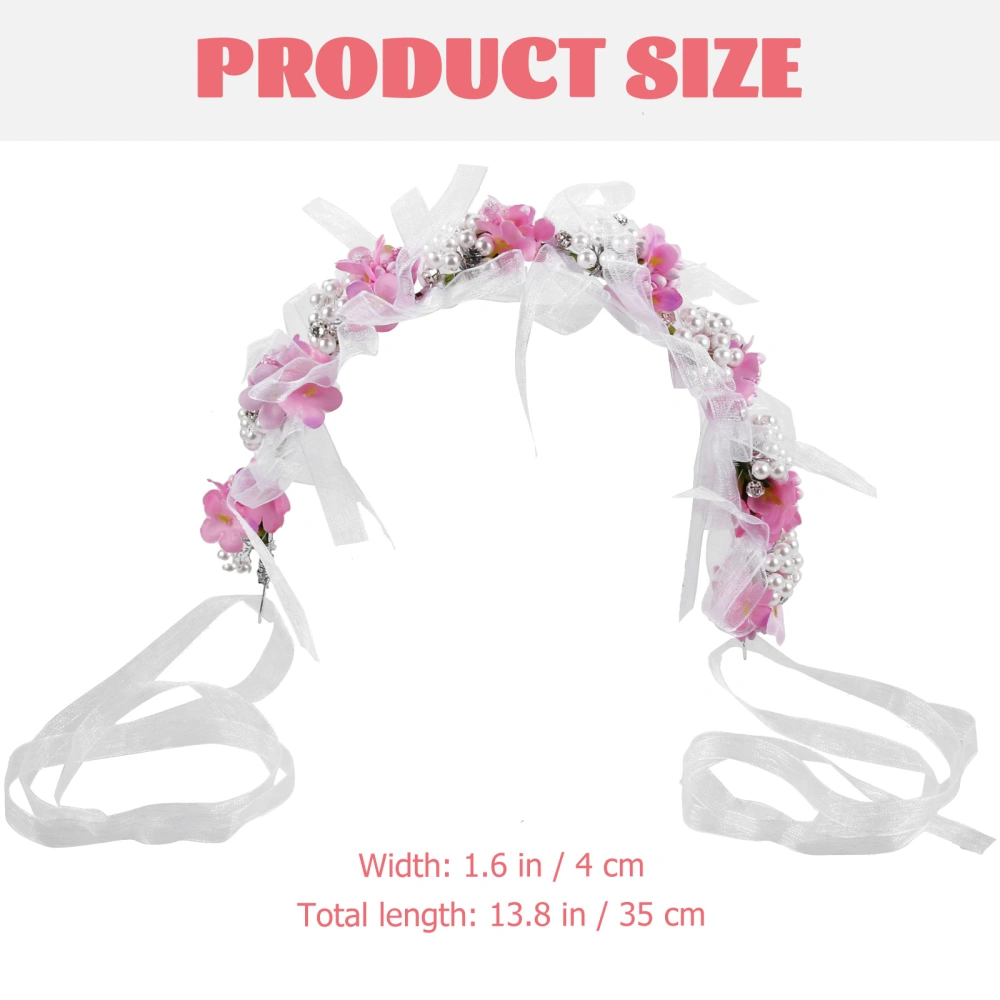 Flower Pearl Headband Kids Headband Girl Pearl Headband Wedding Girl Hairband