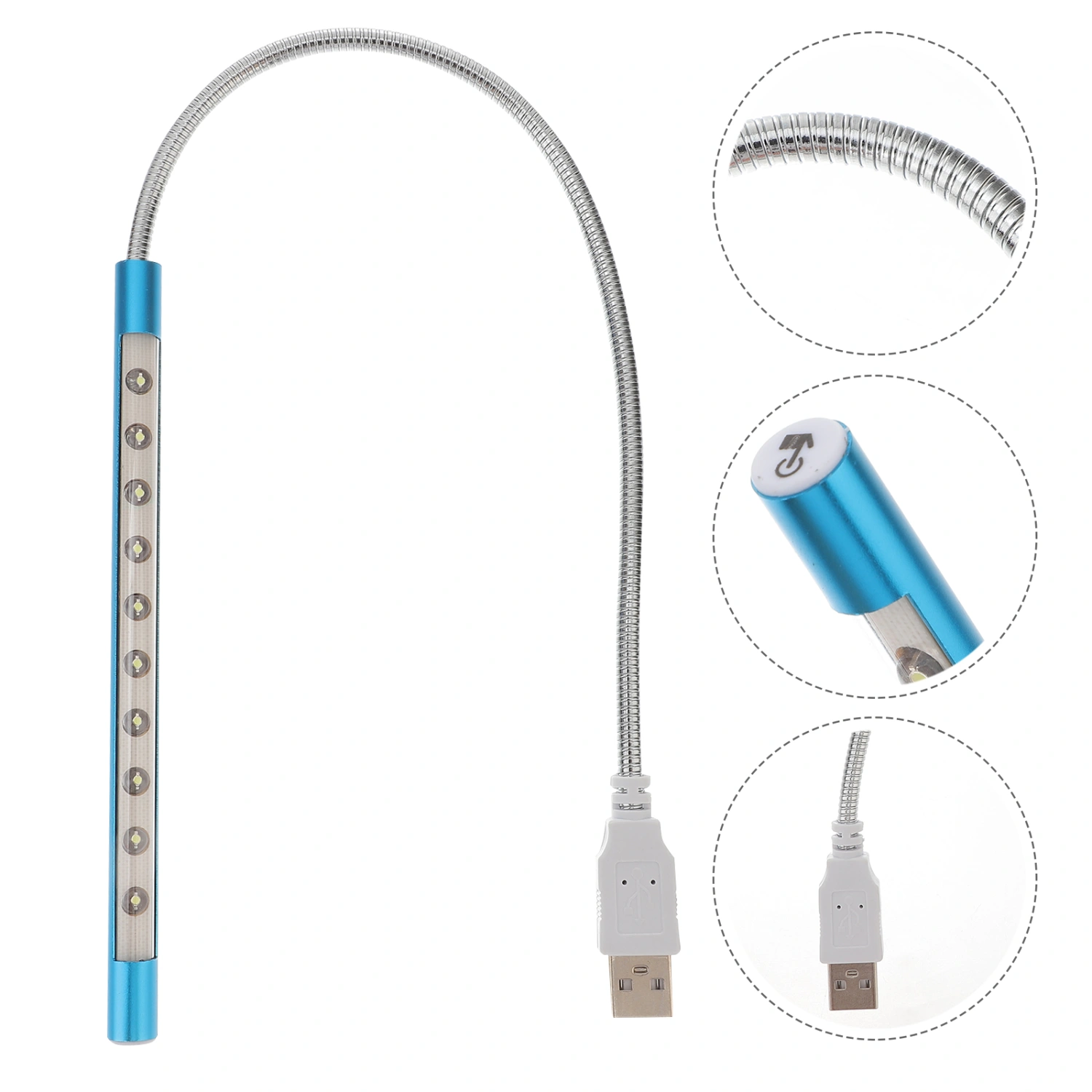 2pcs USB Light Atmosphere Light 10-LED Touch Control Computer Light Night Lamp