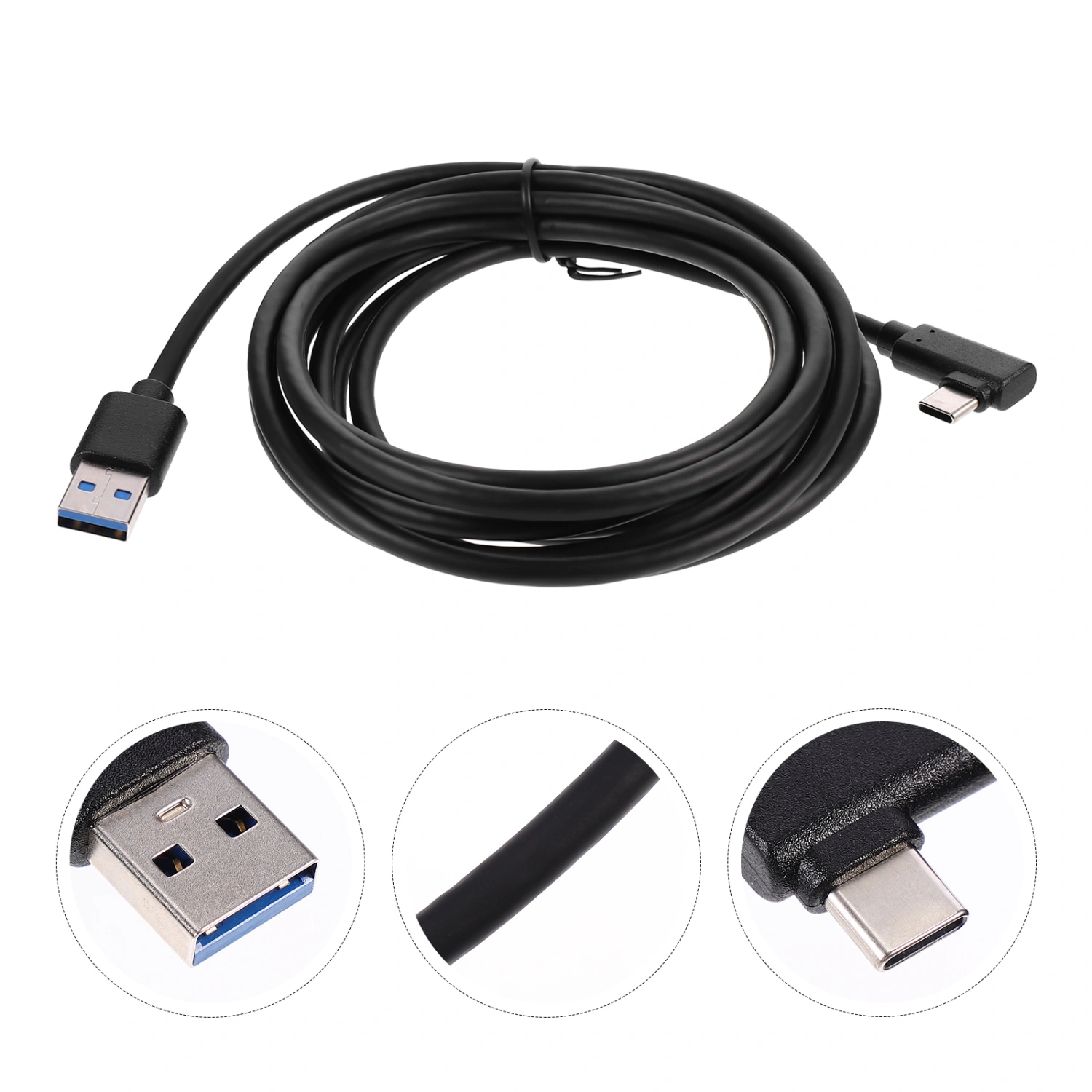 1Pc USB C Cable Type C Cable USB 3.0 to Type C Data Line Elbow Charging Cable