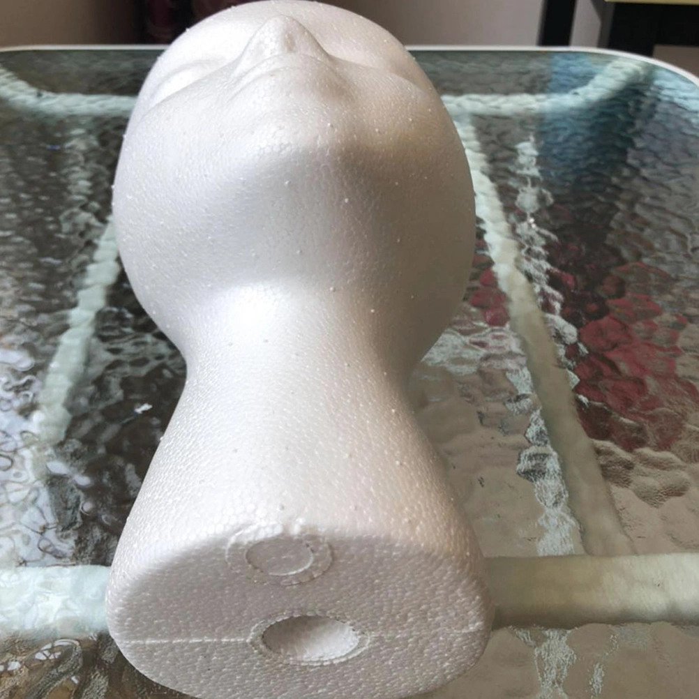 2pcs Head Model Wig Hat Scarf Display Model Mannequin Stand for Store Shop Salon (White)