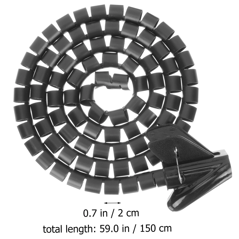 Spiral Winding Cable Management Pipe Flexible Wire Wrap Line Coiled Tube