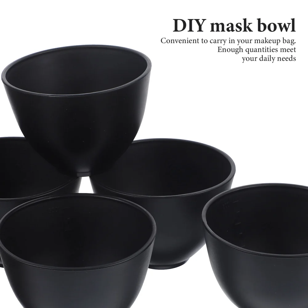 5pcs Facial Mask Mixing Bowls Silicone Facial Mask DIY Bowl Skincare Product Mixing Bowl