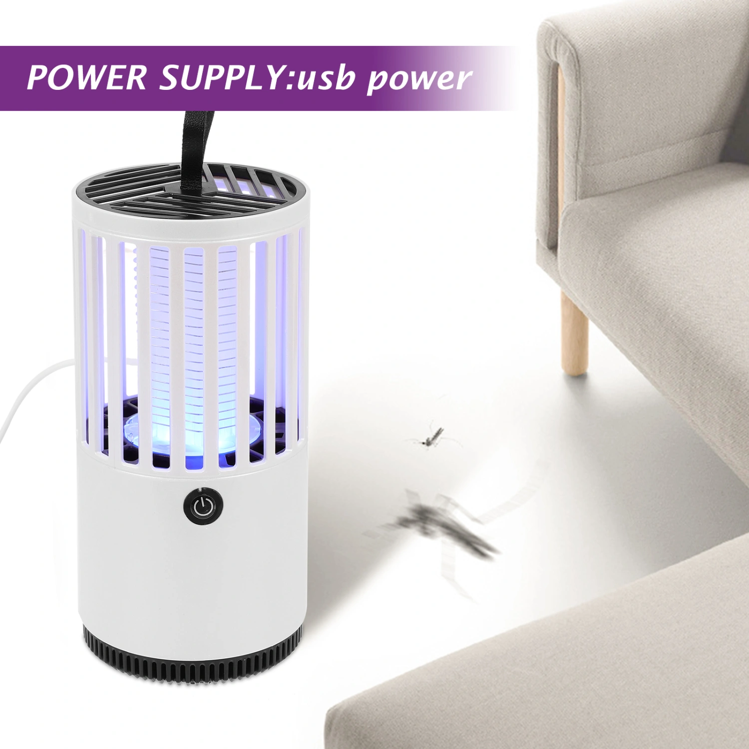 Electric-shock Mosquito Killing Lamp Bug Zapper Mosquito Zapper (USB Type)