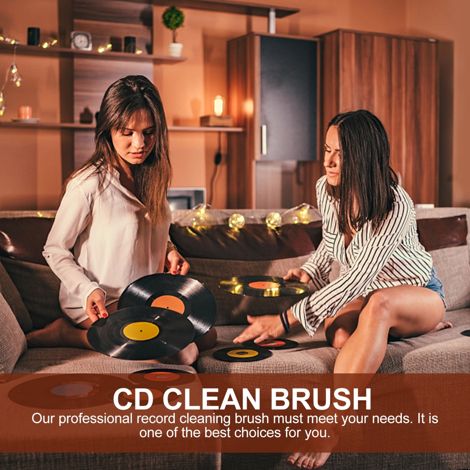 LP Cleaning Brush Vinyl Record Cleaner Turntable CD Album Cartridge Clean Brush