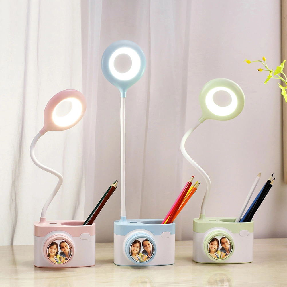 Camera Desk Lamp USB Charging Desk Lamp LED Eyeshield Desk Lamp Studying Desk Lamp (Blue)