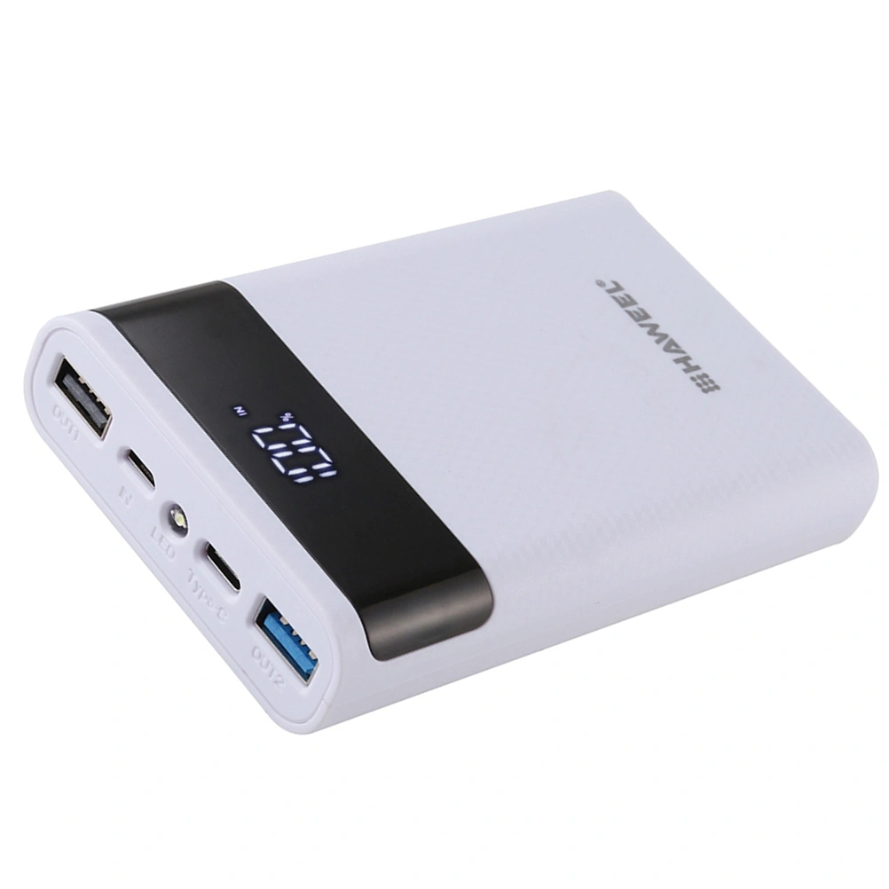 1PC DIY Power Bank Shell Battery Charging Case LED Display Charger Dual Interface Charge Stand for 4pcs 18650 Battery White