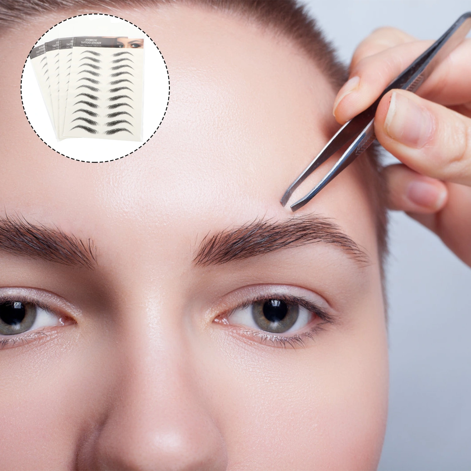 4 Sheets Eyebrows Sticker False Eyebrows Tattoos Temporary Eyebrows Tattoos