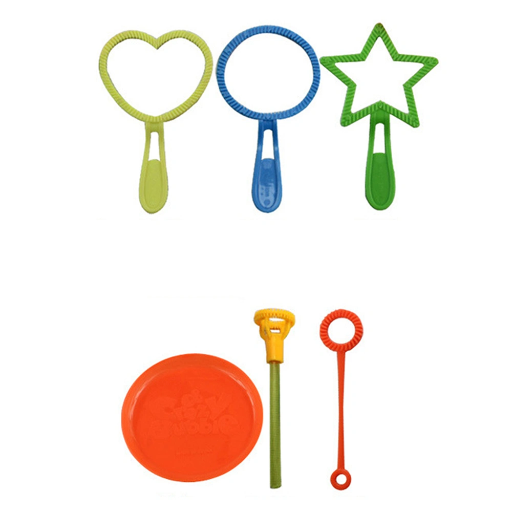 6 Pcs Bubble Wand Tool Bubble Maker Blower Set for Kids Children Fun Toys (Random Color)