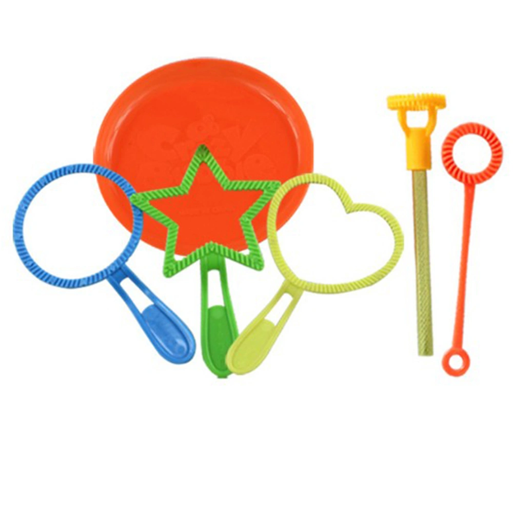6 Pcs Bubble Wand Tool Bubble Maker Blower Set for Kids Children Fun Toys (Random Color)