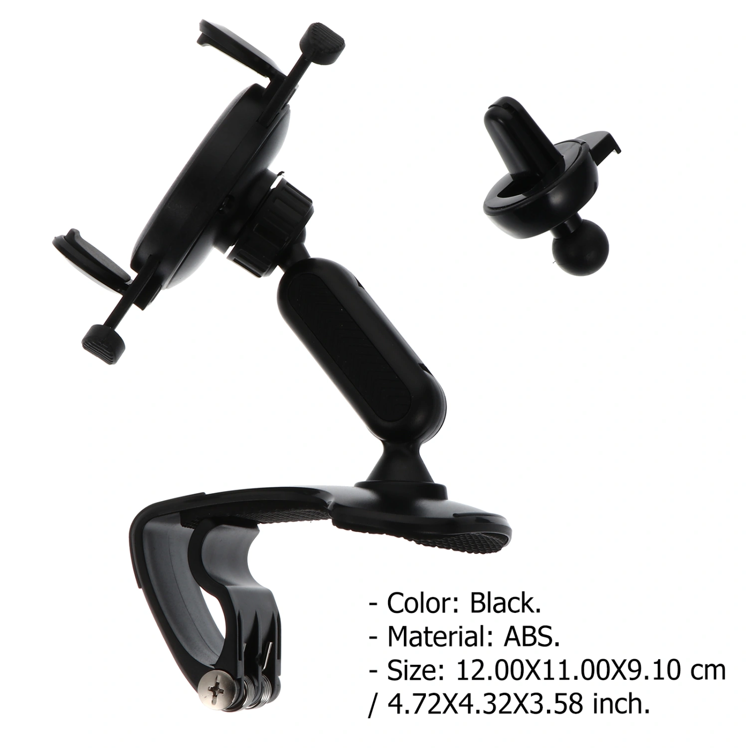 Durable Car Phone Holder Auto Dashboard Cell Phone Mount Black Phone Stand